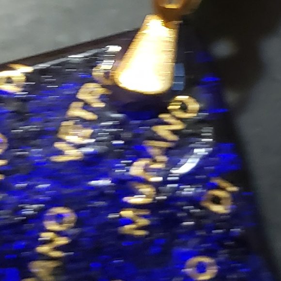 Murano Glass Necklace and Earring Set, Black, Red and Gold - Picture 5 of 11